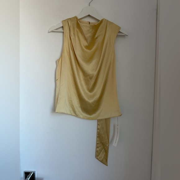 Reformation NWT 0 Norella Sleeveless Scarf Neck Top Silk - Picture 5 of 11